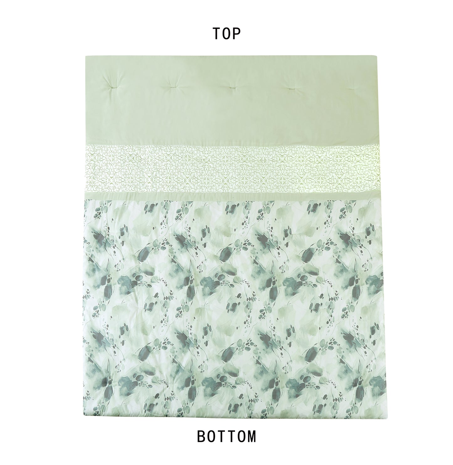 Luxury 7-Piece Floral Botanical Comforter Set with Embroidery