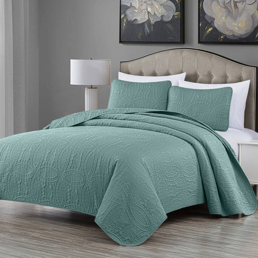 Austin Oversized Microfiber Bedspread Coverlet Set