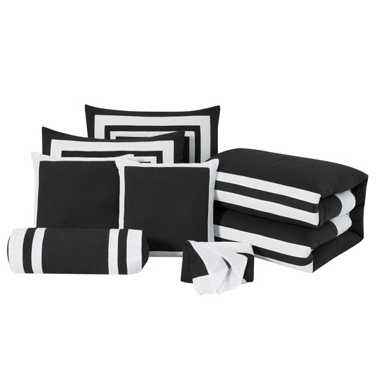 Caprice 7-Piece Hotel style Border Frame Comforter Set