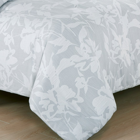 Heather 7-Piece Floral Soft Jacquard Textured Lightweight Comforter Set for All Season