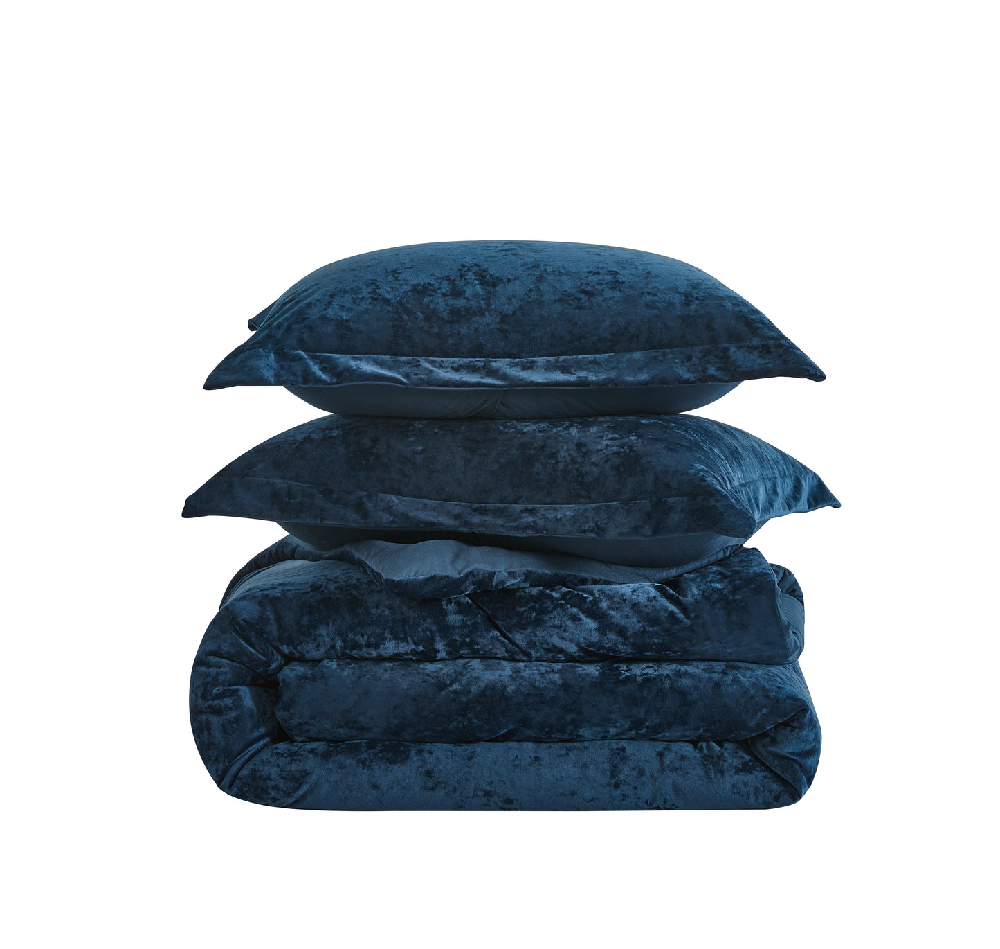 Lux Distressed Velvet Comforter Set with Microfiber Reverse