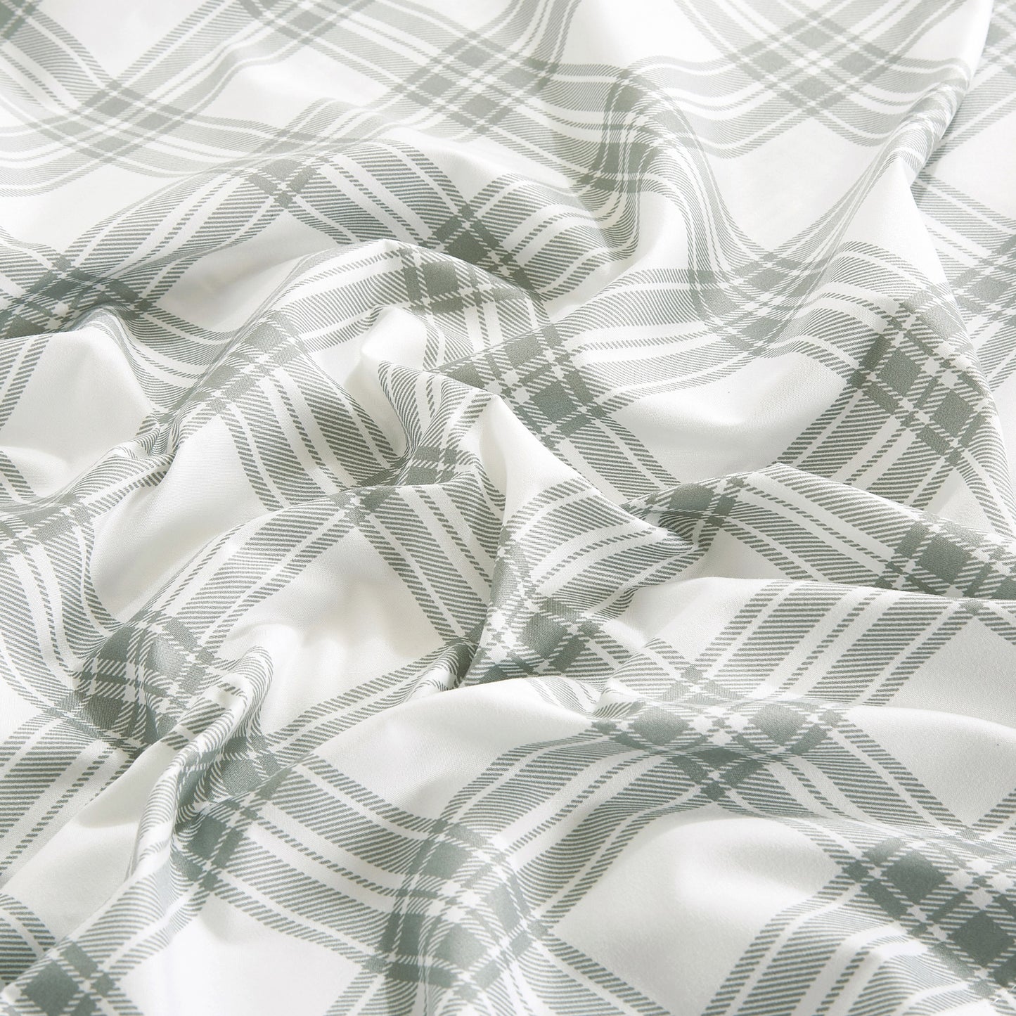 2/3-Piece Plaid Striped Printed Microfiber Comforter for All Season