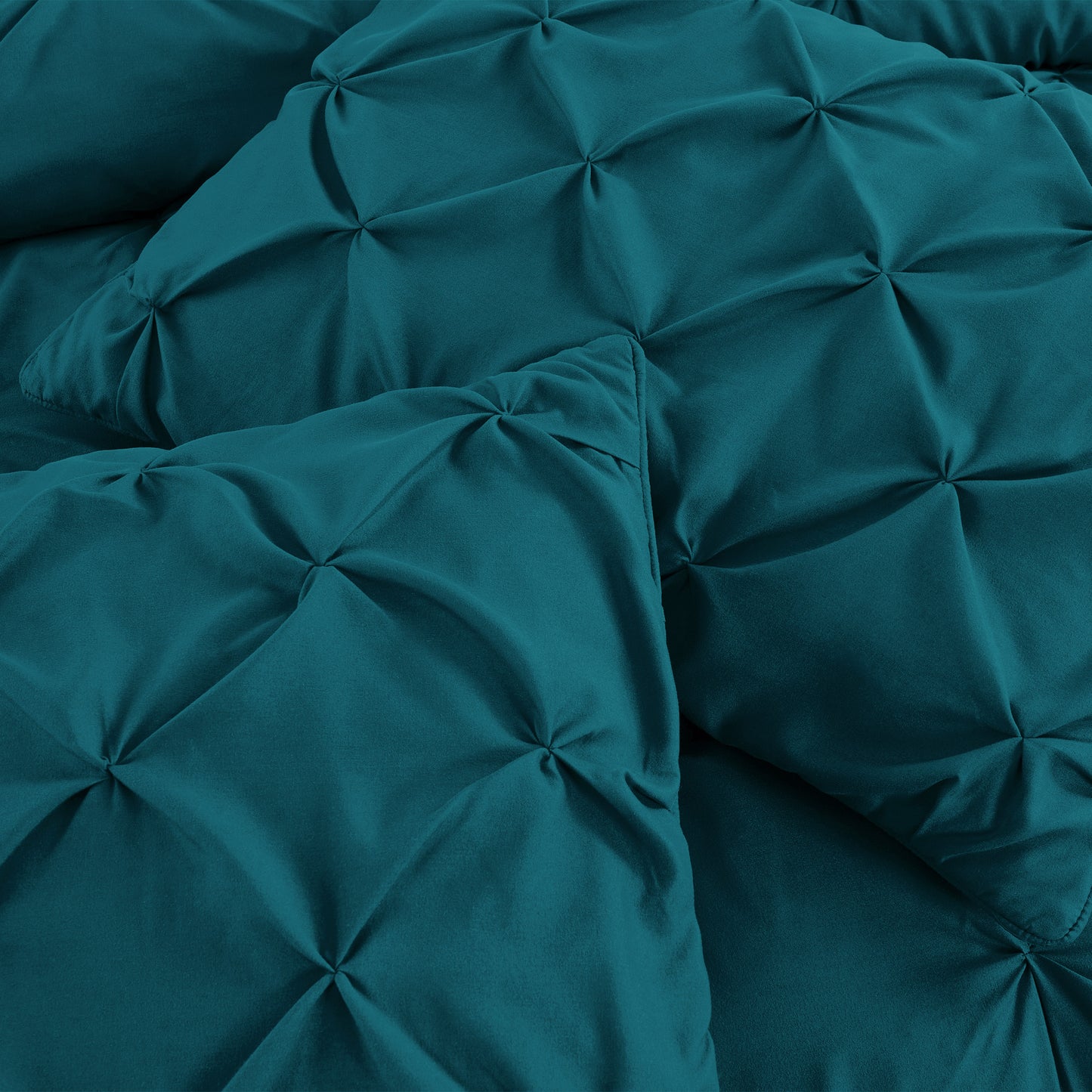 10-Piece Bed in a Bag Pintuck Design Comforter Set - Soft Microfiber Bedding with Sheets, Shams & Decorative Pillow