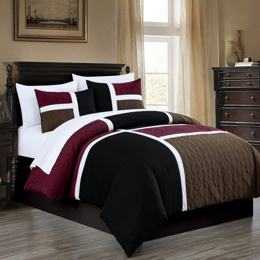 Bernard Medallion Patchwork Bed in a Bag Comforter Set