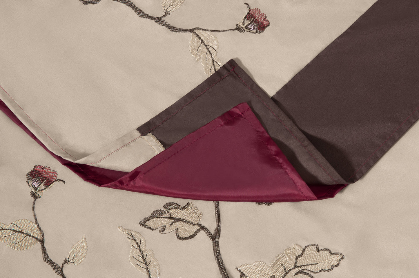 Vienna 4-piece Floral Embroidery Window Curtain Set