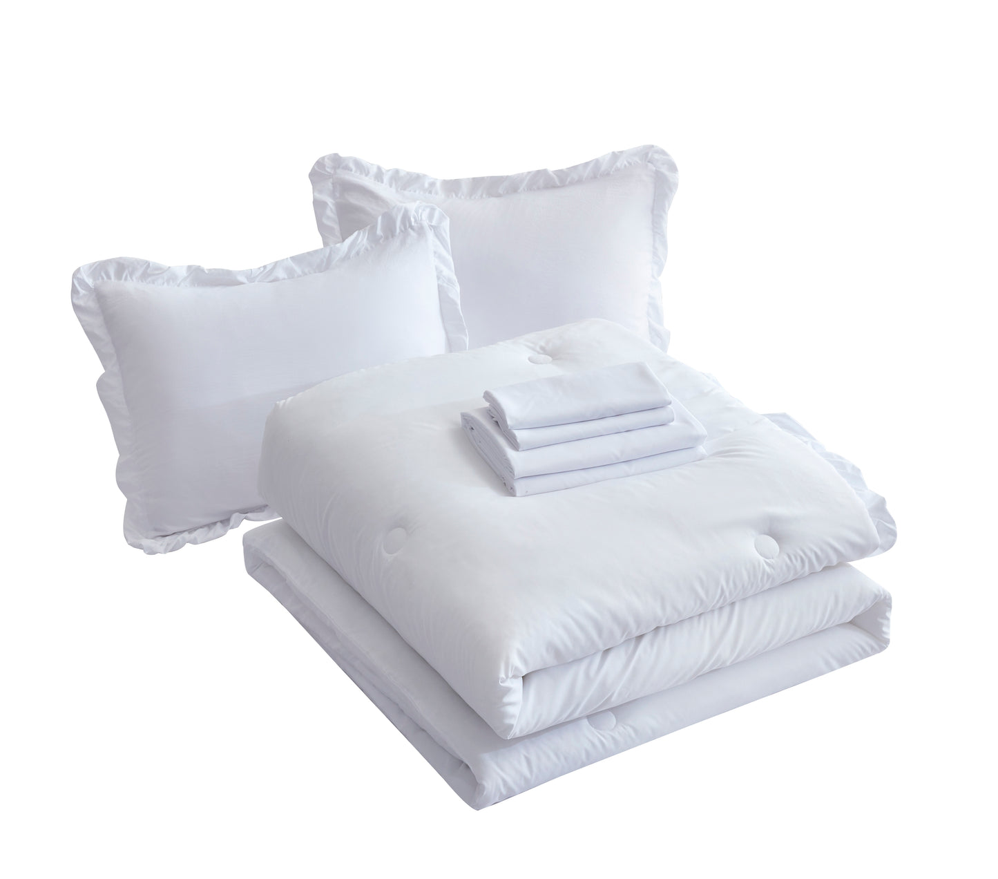 Eleanora Bed in a Bag Comforter Set w/ Ruffle Edge Trim