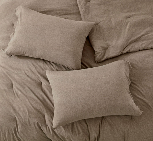 Jersey Knit Cotton Reversible Comforter Set