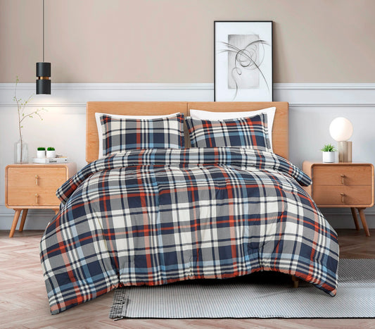 Bronco Herringbone Striped Plaid Printed Comforter Set