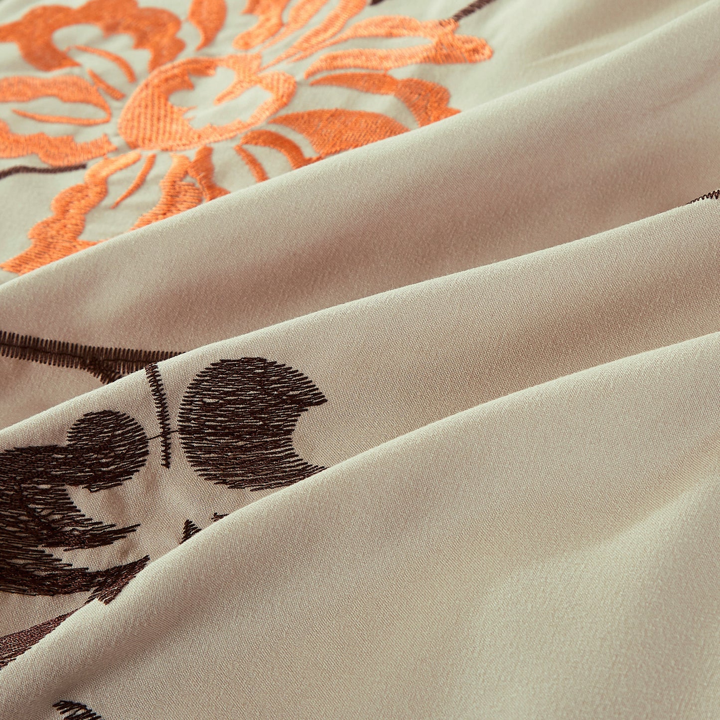 Daphne 7-Piece Autumn Floral Embroidery Bed in a Bag Comforter Set