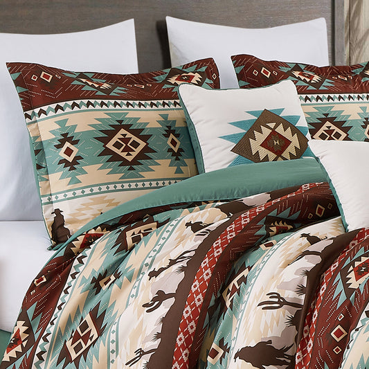 Lodge Inspired 7-Piece Printed Microfiber Comforter Set