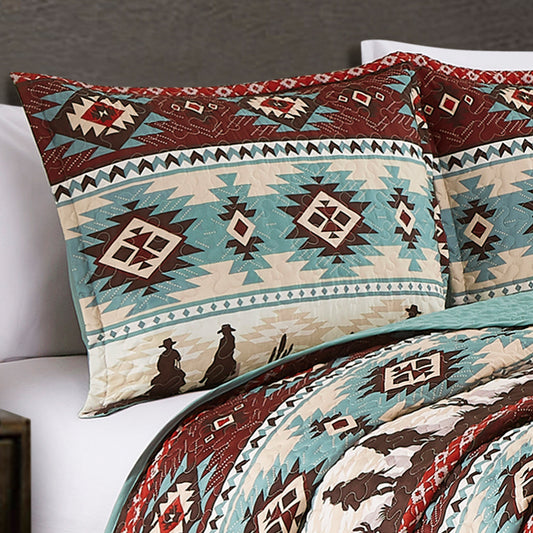 Lodge Inspired Printed Microfiber Bedspread Quilt Set