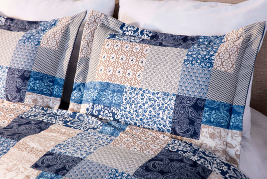 Kai 3-Piece Floral Paisley Patchwork Printed Comforter Set