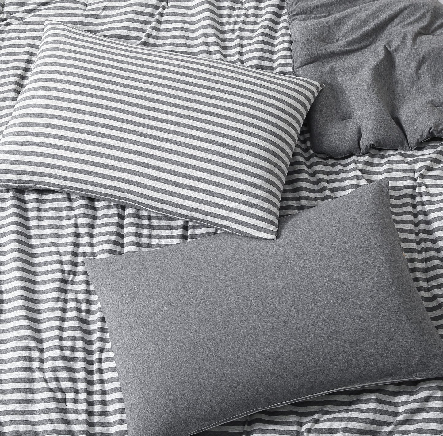 Jersey Knit Cotton Reversible Comforter Set