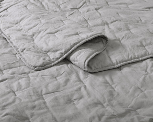 Marie 3-Piece Line Stitch Embroidery Microfiber Bedspread Quilt Set