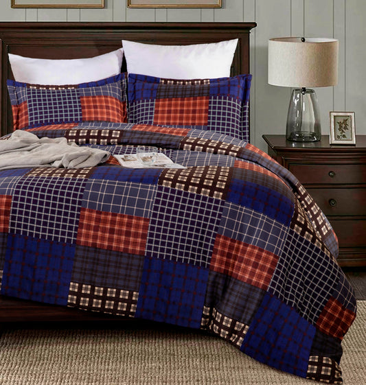 Sherman Plaid Patchwork Printed Comforter Set