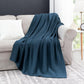 100% Cotton 4 Layer Soft Muslin Blanket, Lightweight Breathable Pre-Washed Throw for All Season