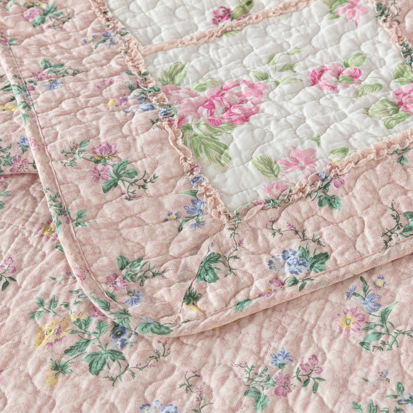 Abbi Floral Garden Patchwork Cotton Quilt