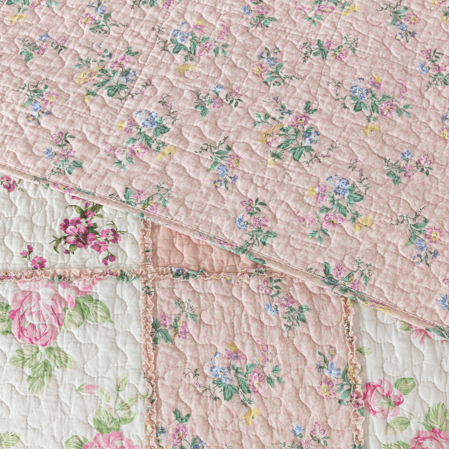 Abbi Floral Garden Patchwork Cotton Quilt
