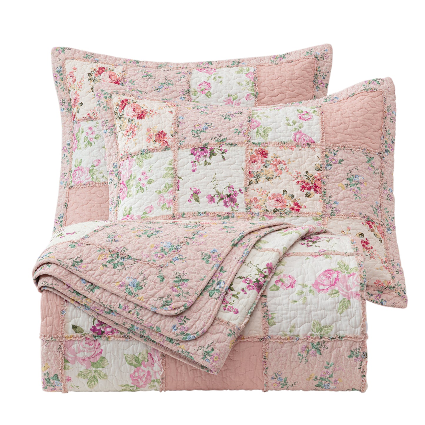 Abbi Floral Garden Patchwork Cotton Quilt