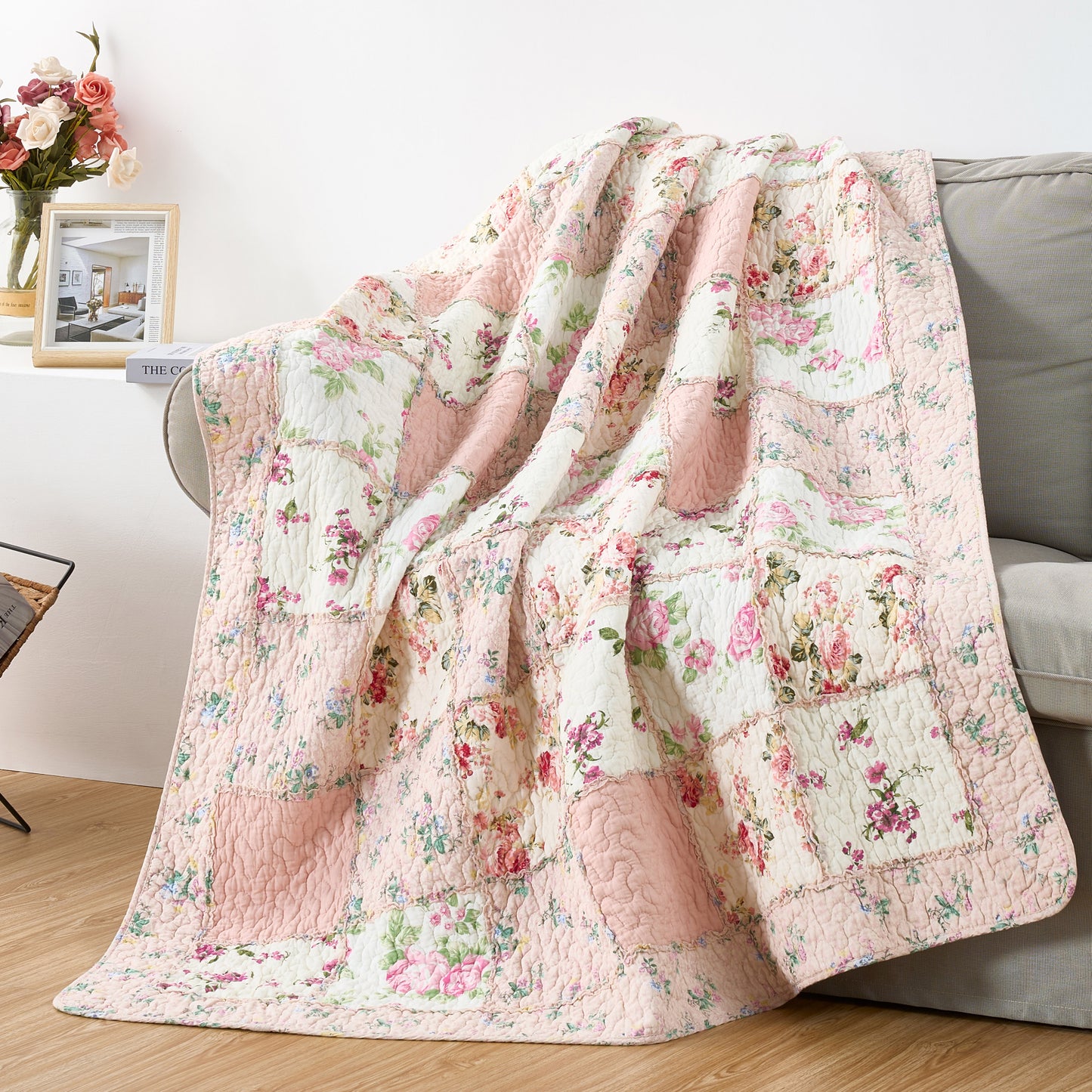 Abbi Floral Garden Patchwork Cotton Quilt