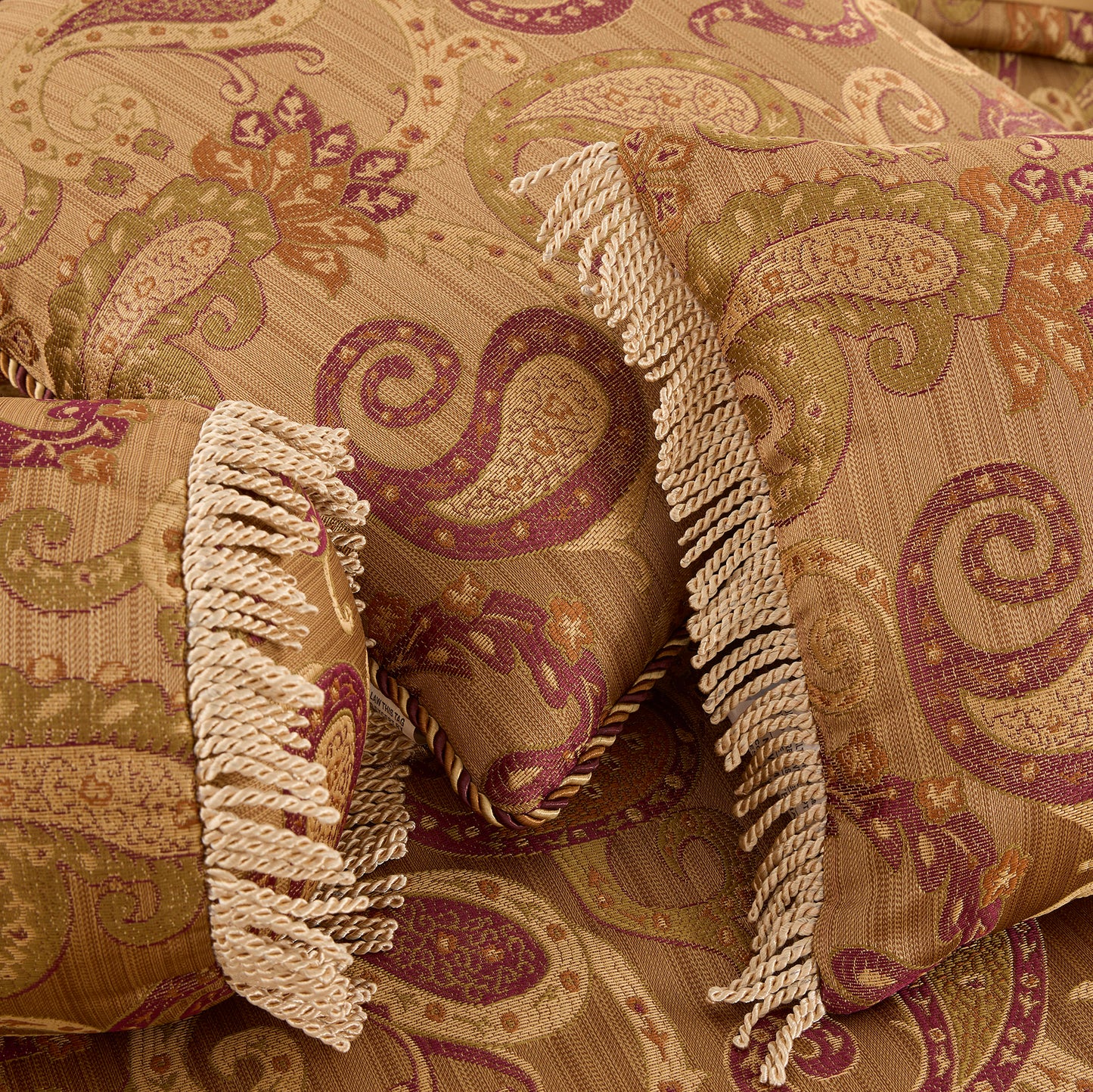 Adelle 7-Piece Paisley Jacquard Embroidered Comforter