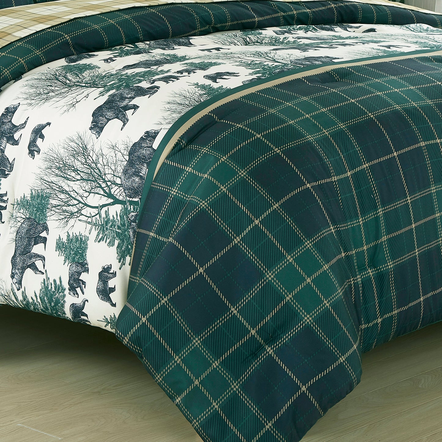 7-Piece Multicolor Printed Microfiber Bed in a Bag Comforter Set With Sheet Set