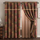 Amelia 4-piece Floral Jacquard Patchwork Window Curtain Set