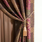 Amelia 4-piece Floral Jacquard Patchwork Window Curtain Set