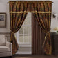 Amelia 4-piece Floral Jacquard Patchwork Window Curtain Set