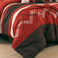 Arden 7-Piece Modern Stripe Embroidery Zigzag Comforter Set