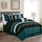 Arden 7-Piece Modern Stripe Embroidery Zigzag Comforter Set