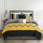 Arden 7-Piece Modern Stripe Embroidery Zigzag Comforter Set