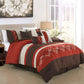 Arden 7-Piece Modern Stripe Embroidery Zigzag Comforter Set