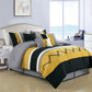 Arden 7-Piece Modern Stripe Embroidery Zigzag Comforter Set