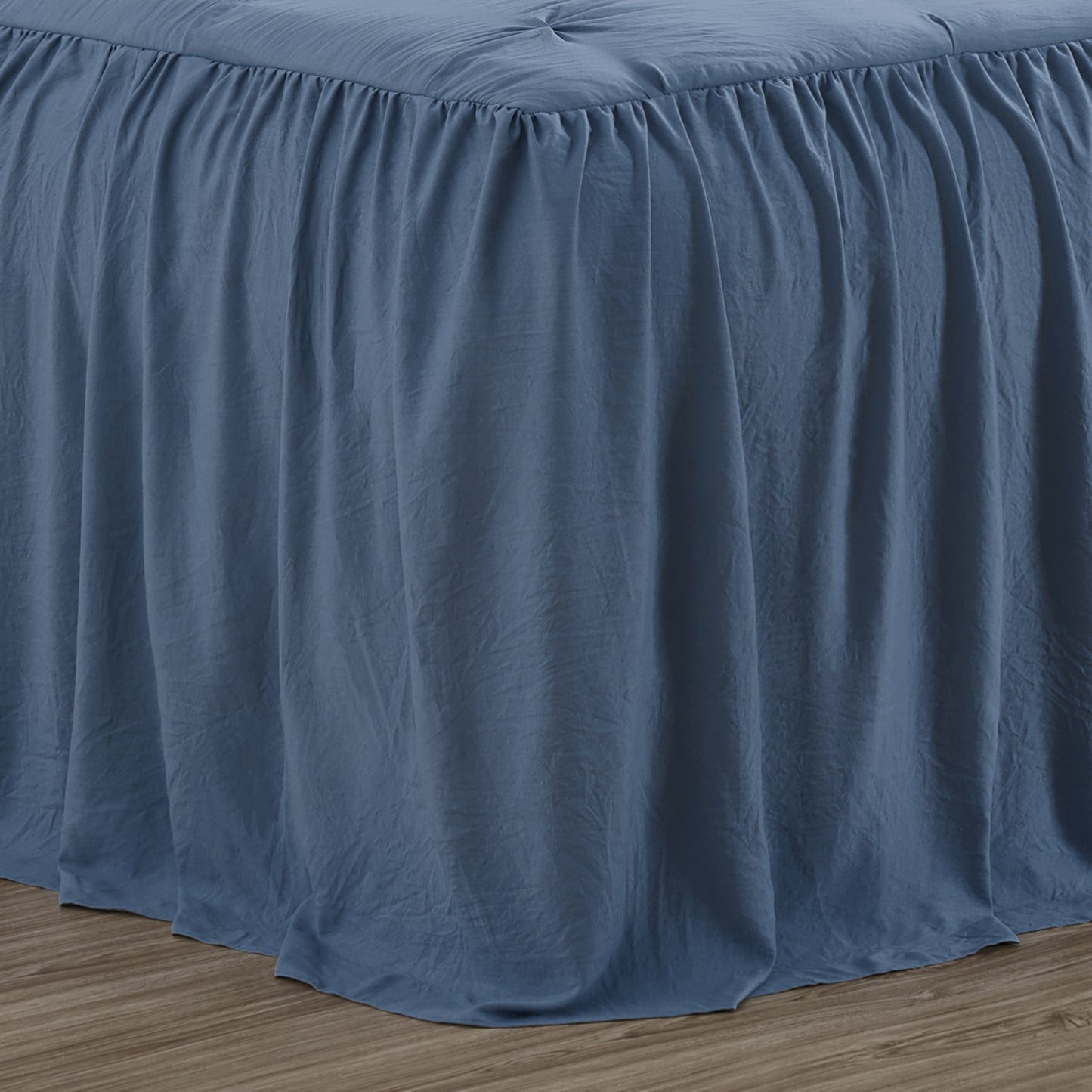Aria French Country Chic Pinch Pleat Ruffle Skirt Bedspread Set