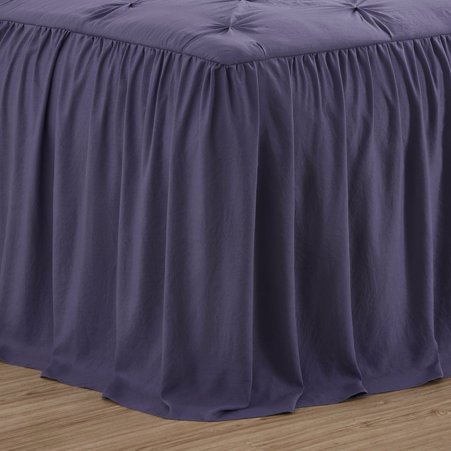 Aria French Country Chic Pinch Pleat Ruffle Skirt Bedspread Set