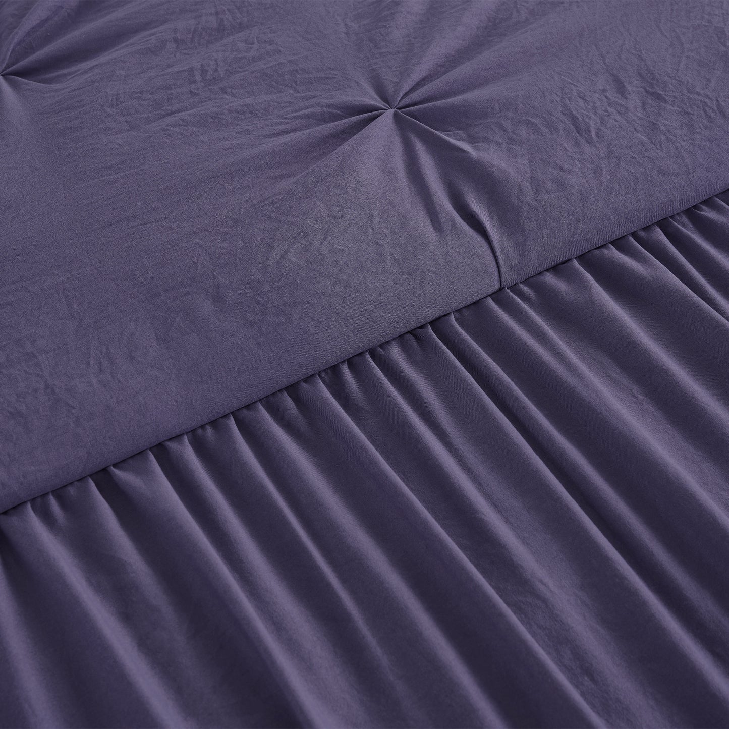 Aria French Country Chic Pinch Pleat Ruffle Skirt Bedspread Set