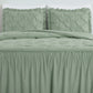 Aria French Country Chic Pinch Pleat Ruffle Skirt Bedspread Set