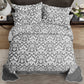 5-Piece Oversized Jacquard Matelasse Damask Pattern Lightweight Reversible Coverlet Set Textured Dot Border