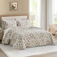 5-Piece Oversized Jacquard Matelasse Damask Pattern Lightweight Reversible Coverlet Set