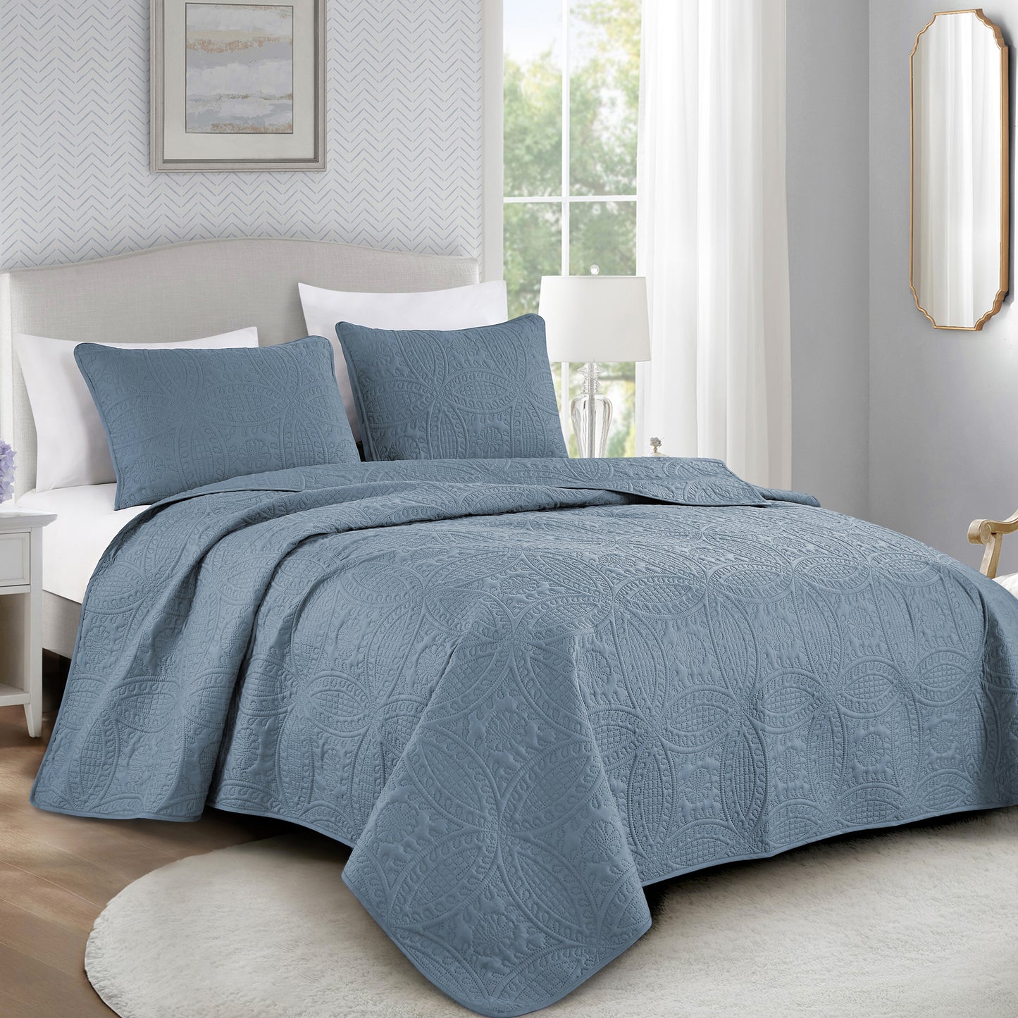 Austin Oversized Microfiber Bedspread Coverlet Set