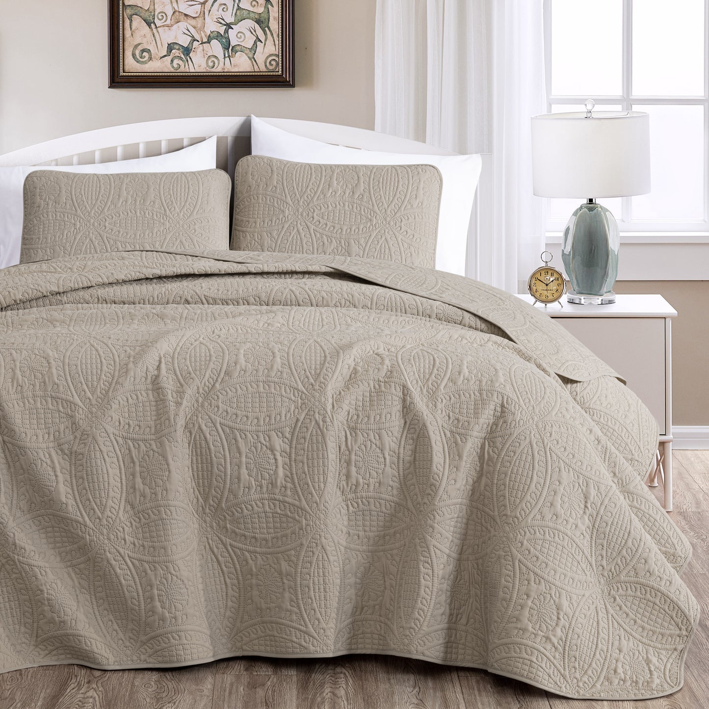 Austin Oversized Microfiber Bedspread Coverlet Set