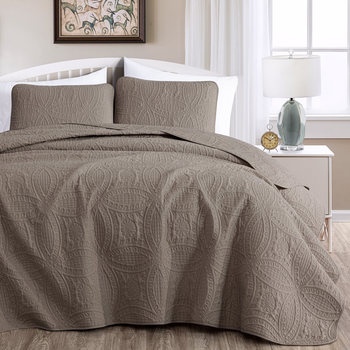 Austin Oversized Microfiber Bedspread Coverlet Set