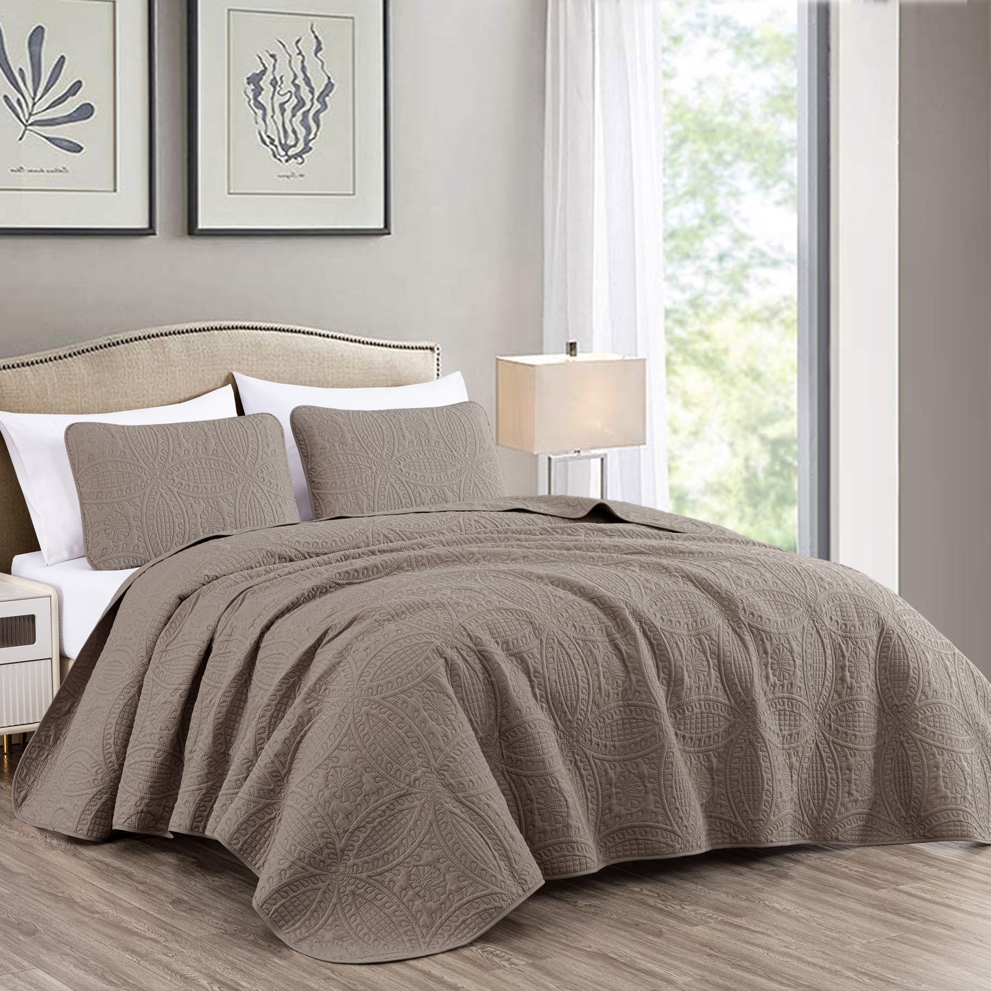 Austin Oversized Microfiber Bedspread Coverlet Set