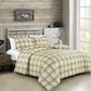 2/3-Piece Plaid Striped Printed Microfiber Comforter for All Season