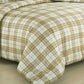 2/3-Piece Plaid Striped Printed Microfiber Comforter for All Season