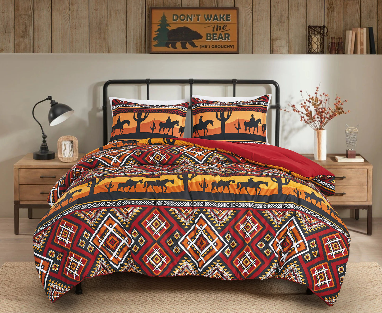 Lodge Inspired Printed Microfiber Comforter Set