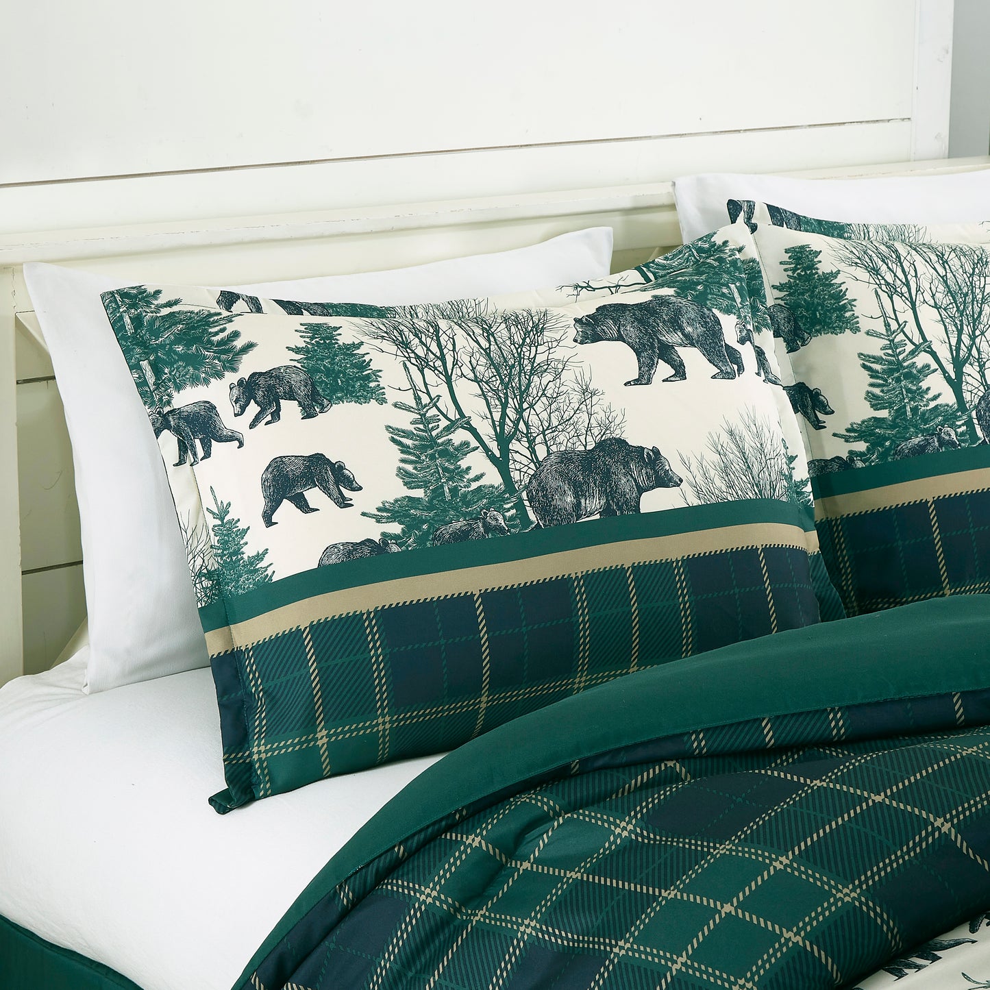 Lodge Inspired 7-Piece Printed Microfiber Comforter Set