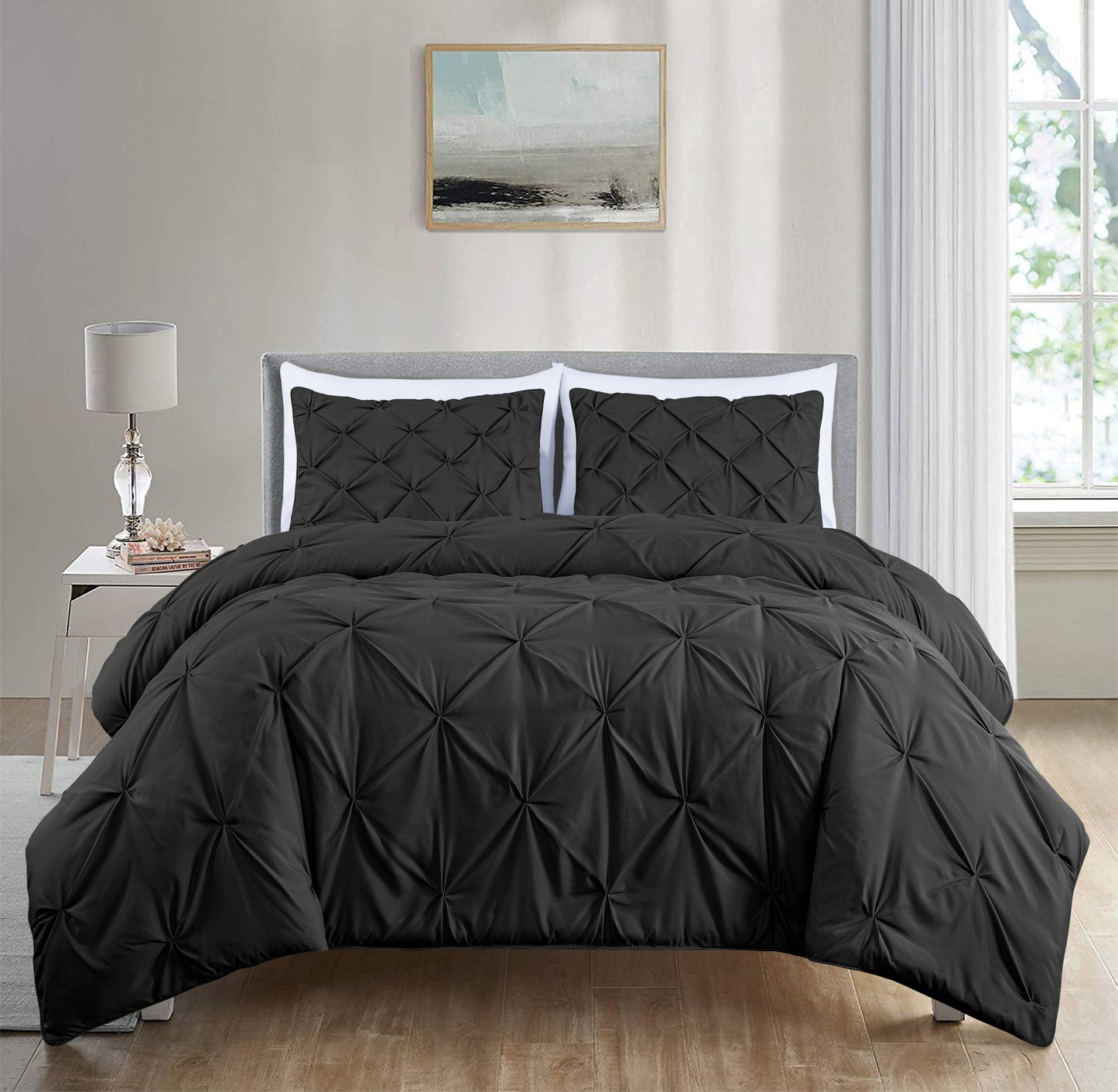 Berlin Pinch Pleat Pintuck Comforter Set