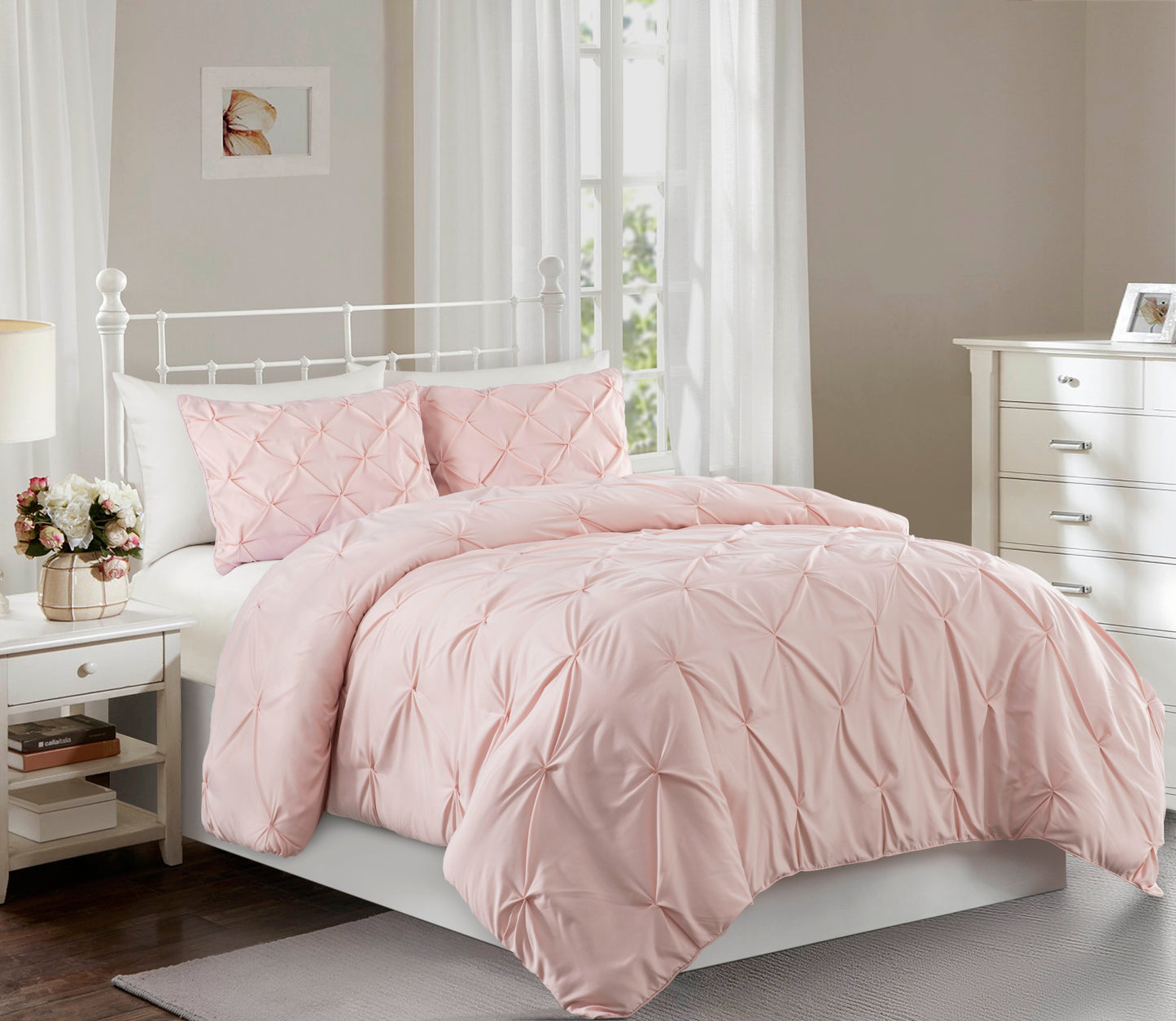 Berlin Pinch Pleat Pintuck Comforter Set